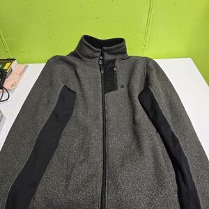 Izod Advantage Black and Gray Zip-Up Jacket